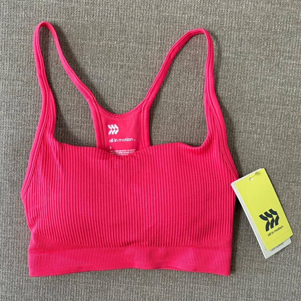 All In Motion Women's Seamless Light Support Rib Sports Bra
